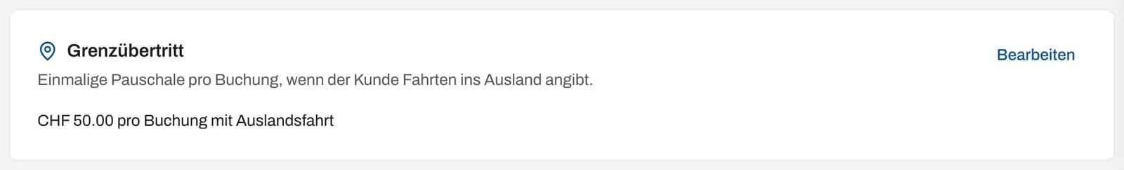 Bereich Grenzübertritt