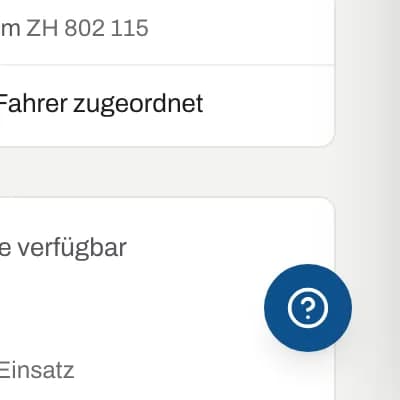Runder Hilfe-Button unten rechts im Dashboard
