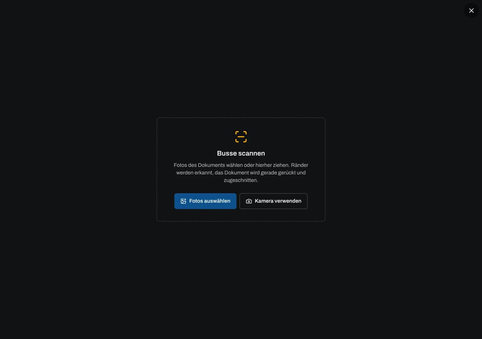 Scanner am Computer: Fotos auswählen oder Kamera verwenden