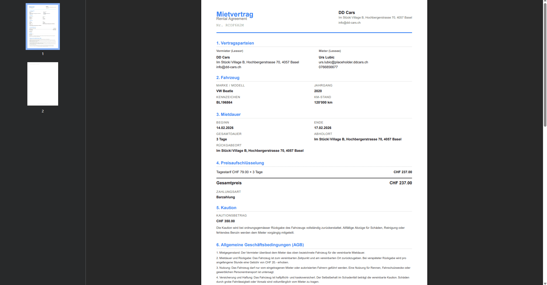 Übergabeprotokoll PDF