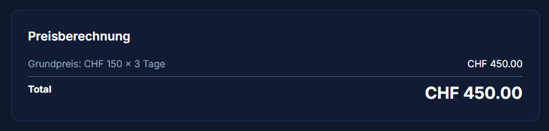 Preisberechnung